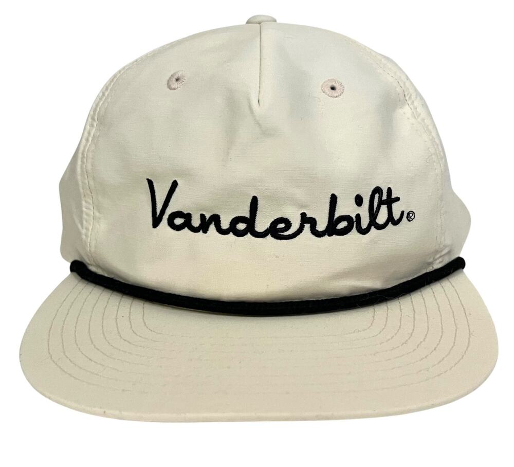 Vanderbilt University Script Rope Hat Cap Snapback Ivory Off White Richardson